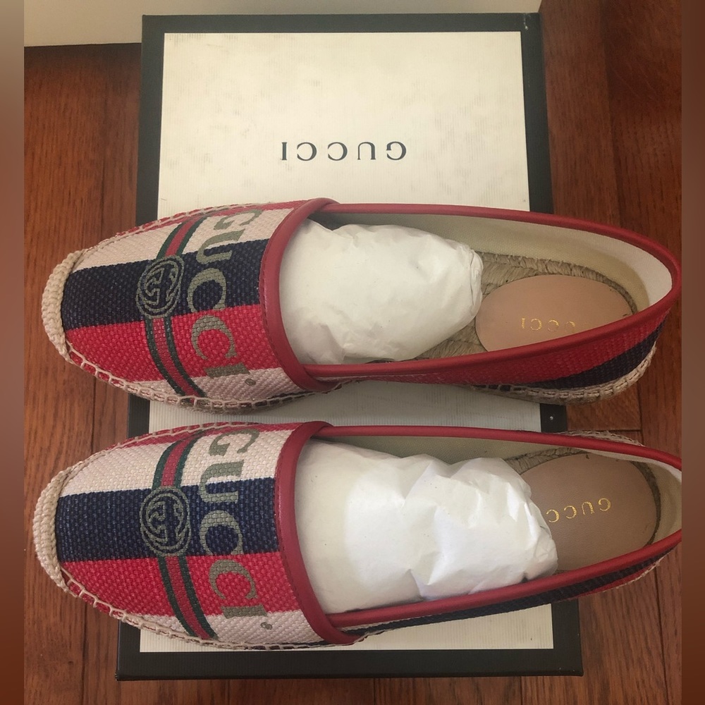 Gucci canvas Sylvie espadrilles